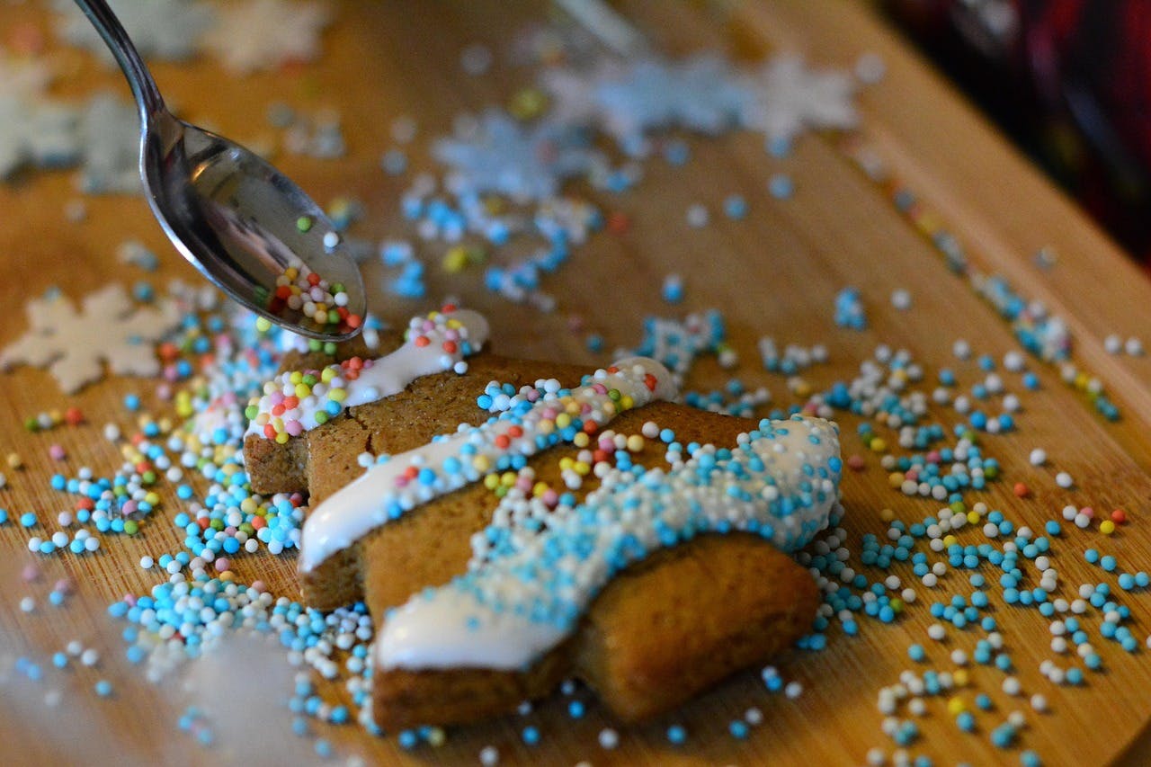 Lebkuchen garnieren 