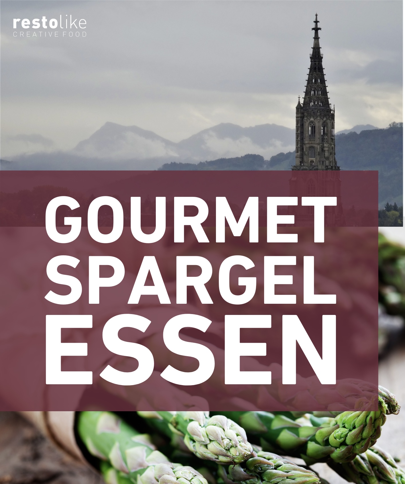 Gourmet Spargel Essen auf dem Berner Münster
