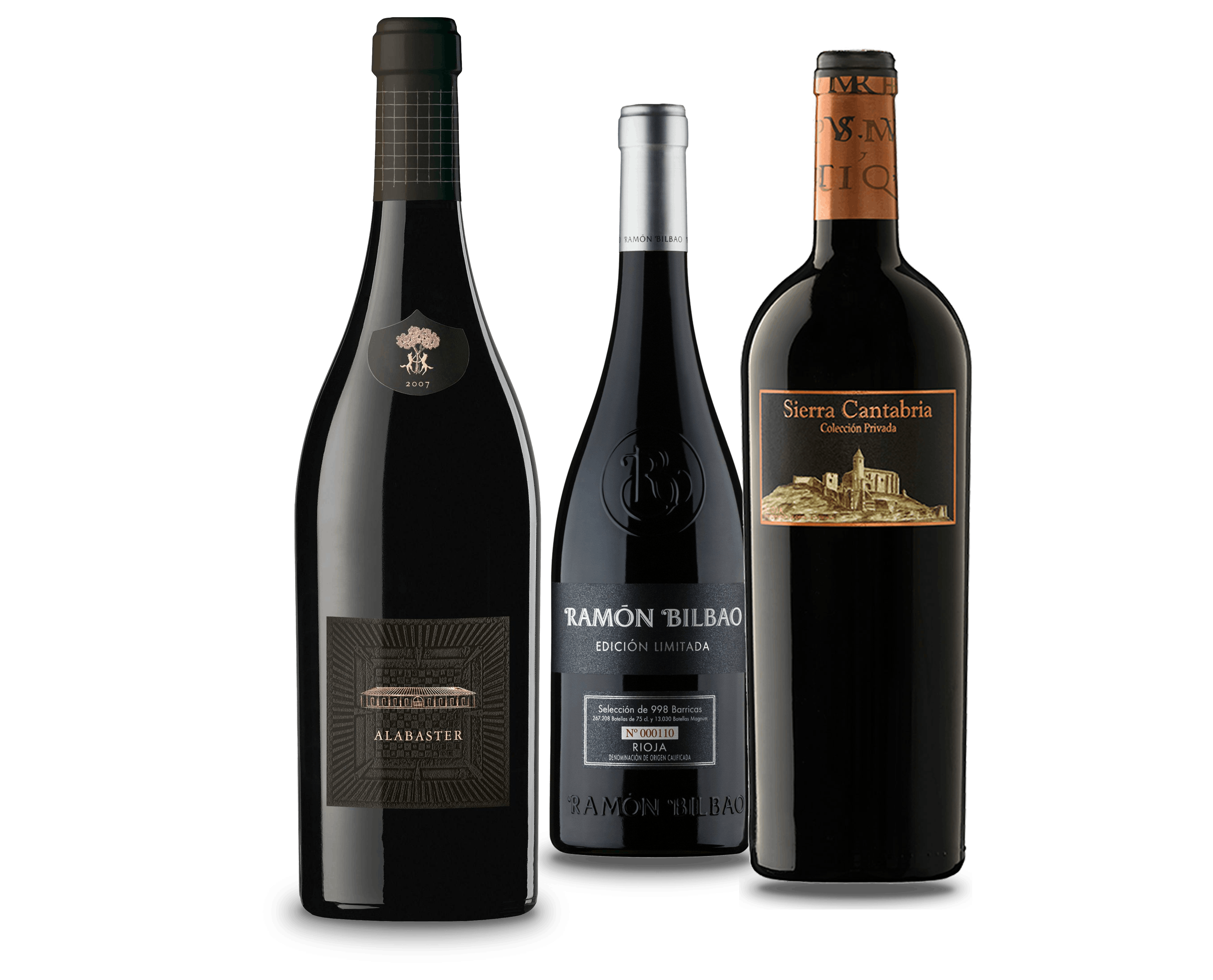 Kleine Weinreise mit 3 Raritäten-Weinflaschen