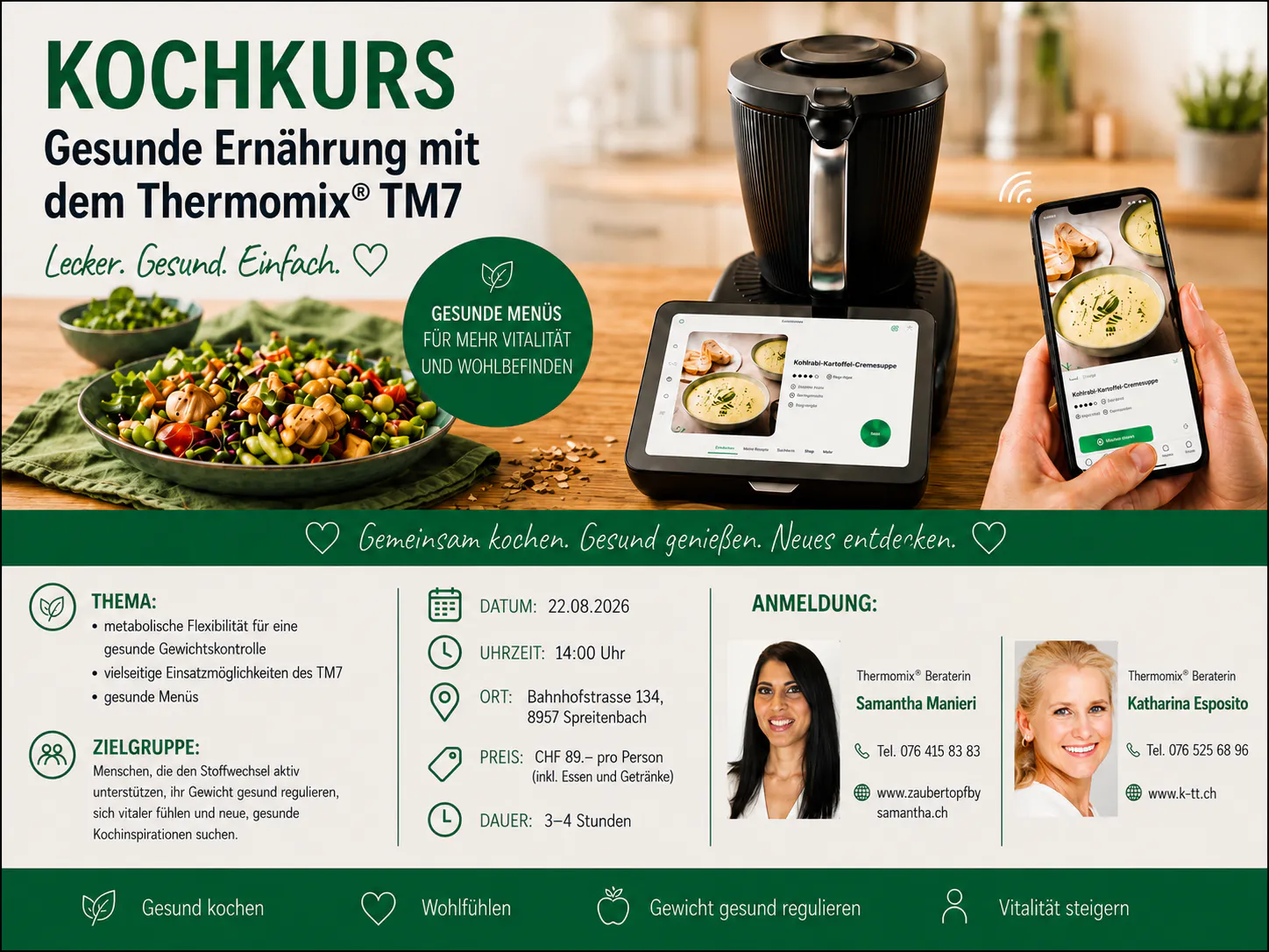 Kochkurs "Gesunde Ernährung mit dem Thermomix® TM7" | Spreitenbach