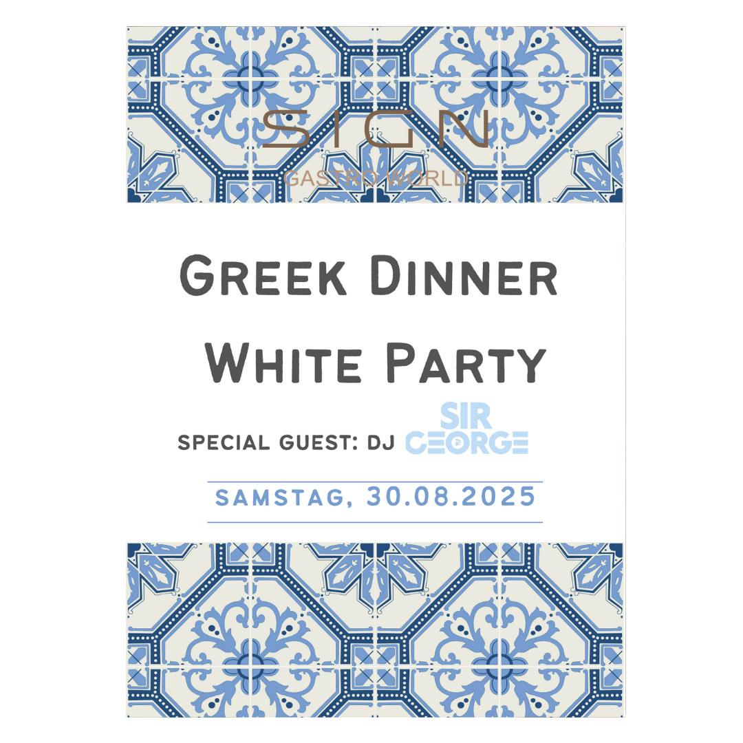 GREEK DINNER WHITE PARTY with DJ George - Greek & More