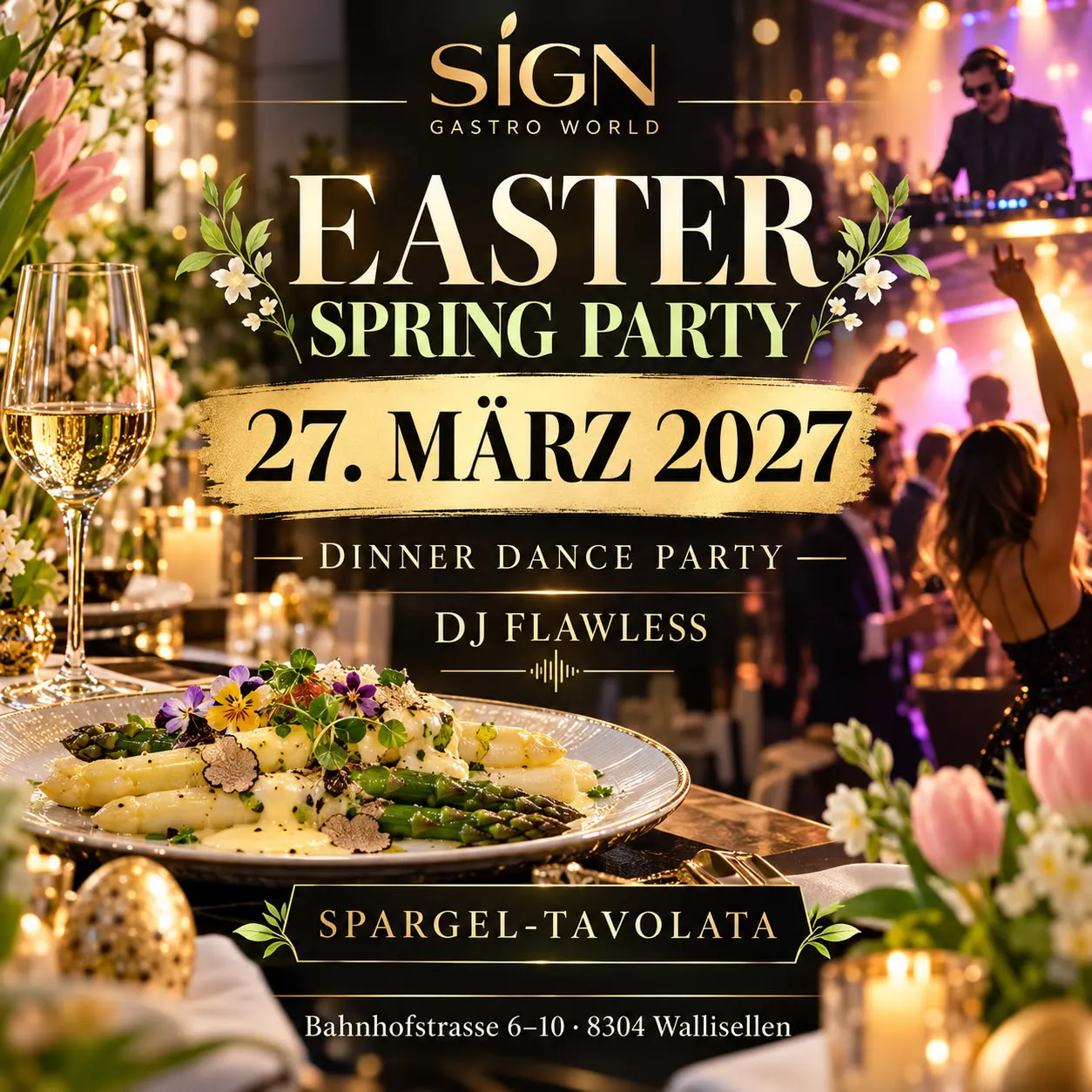 DINNER DANCE: Easter Spring Party mit DJ Flawless