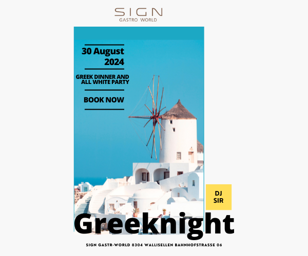 GREEK DINNER WHITE PARTY mit DJ Sir - Greek & More