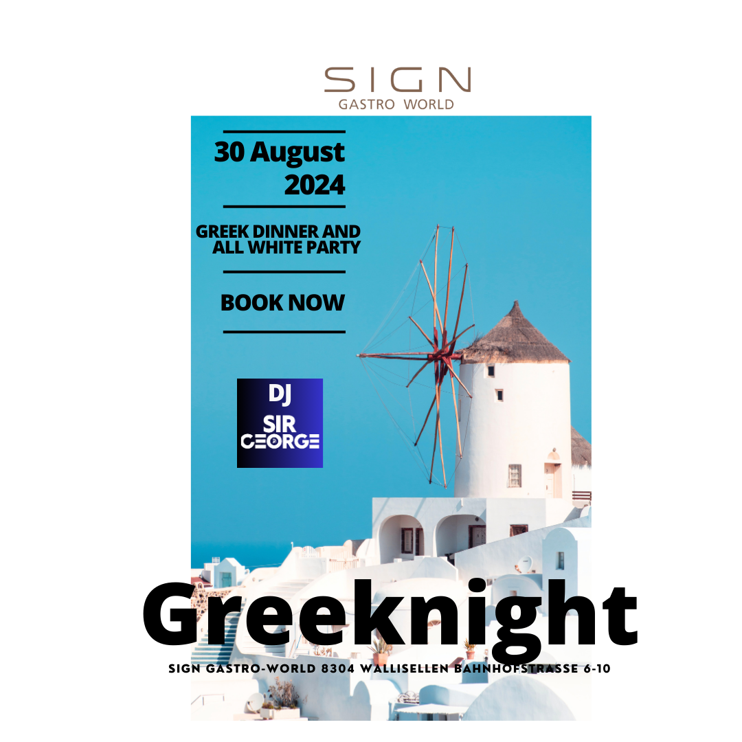 GREEK DINNER WHITE PARTY mit DJ George - Greek & More