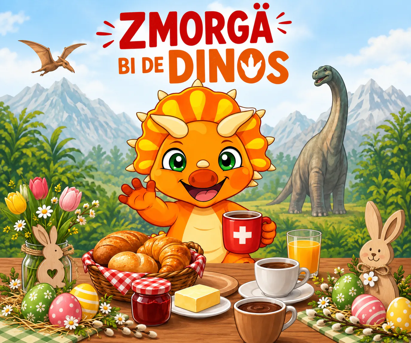 Oster Zmorgä bi de Dinos