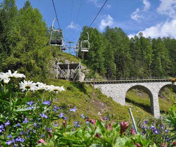 Bergfahrt und Mittagessen