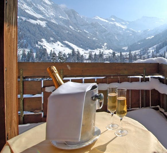 Welcome-Apéro auf dem Zimmer