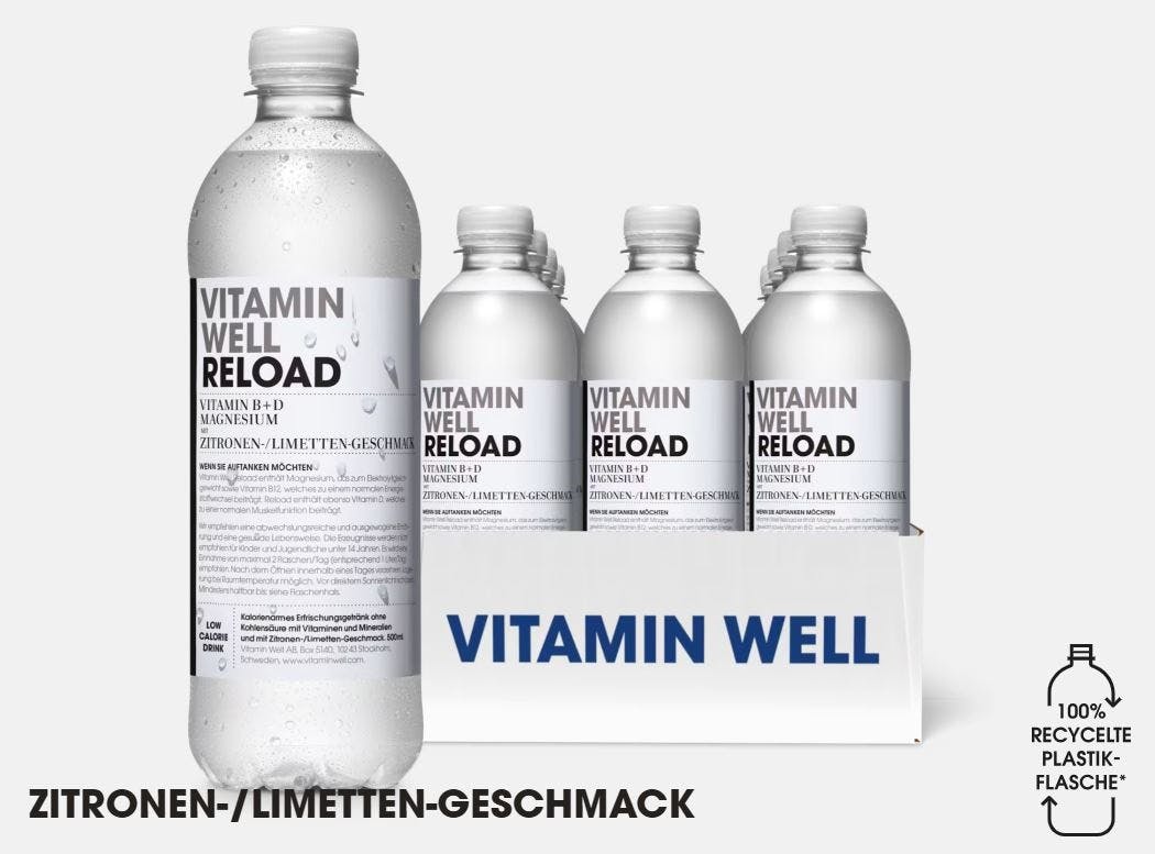 Vitamin Well Reload Zitronen-Limetten-Geschmack
