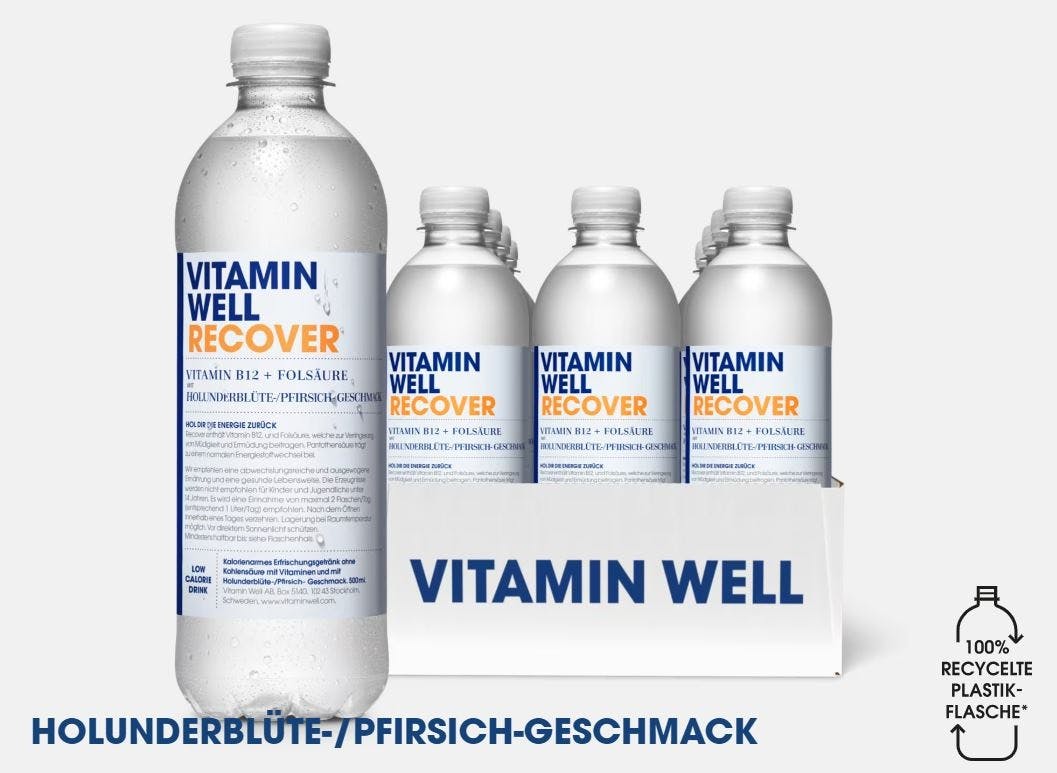 Vitamin Well Recover Holunderblüte-Pfirsich Geschmack