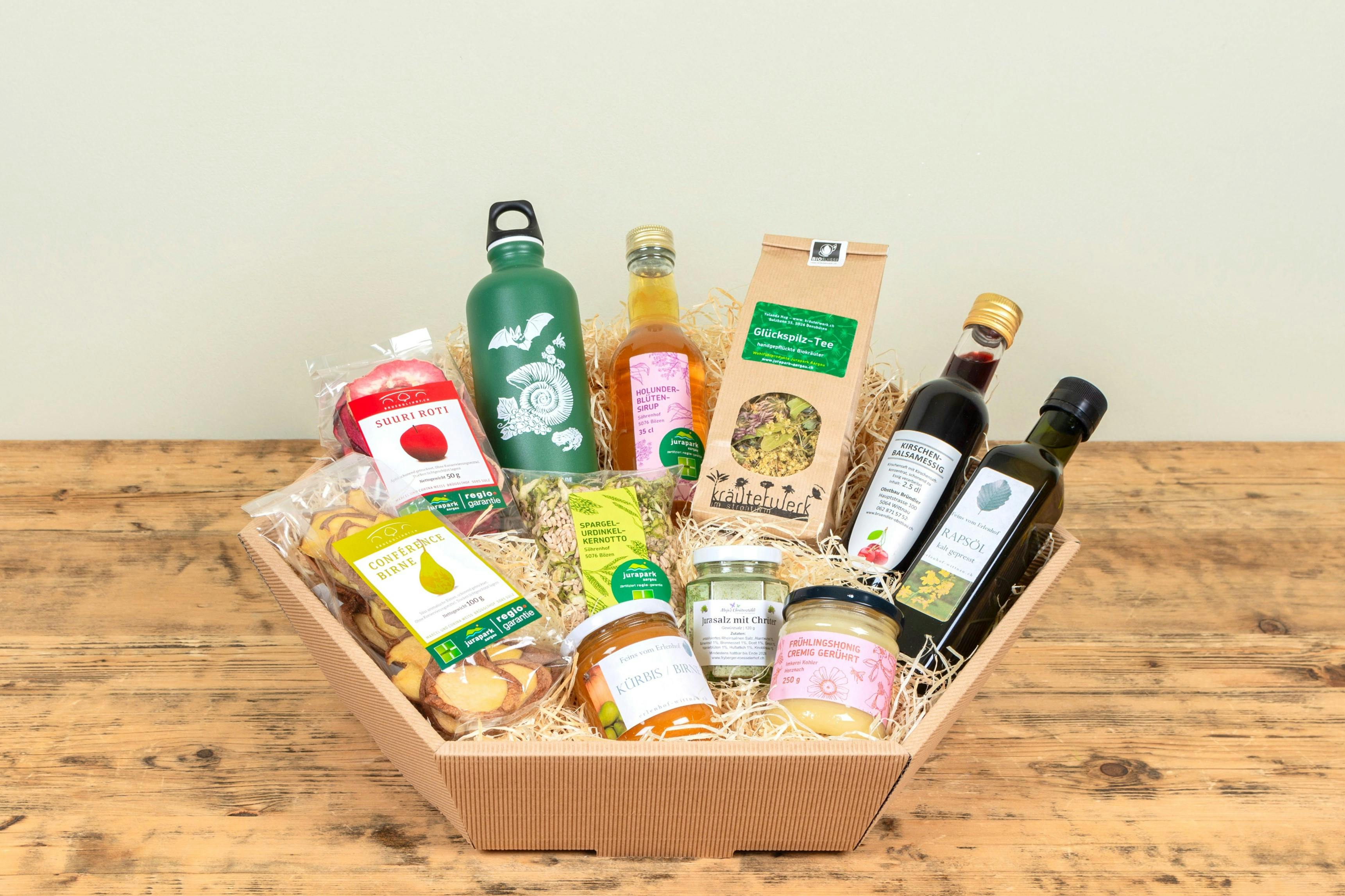 Geschenkkorb "Genial regional" mit SIGG-Flasche (nur auf Abholung)