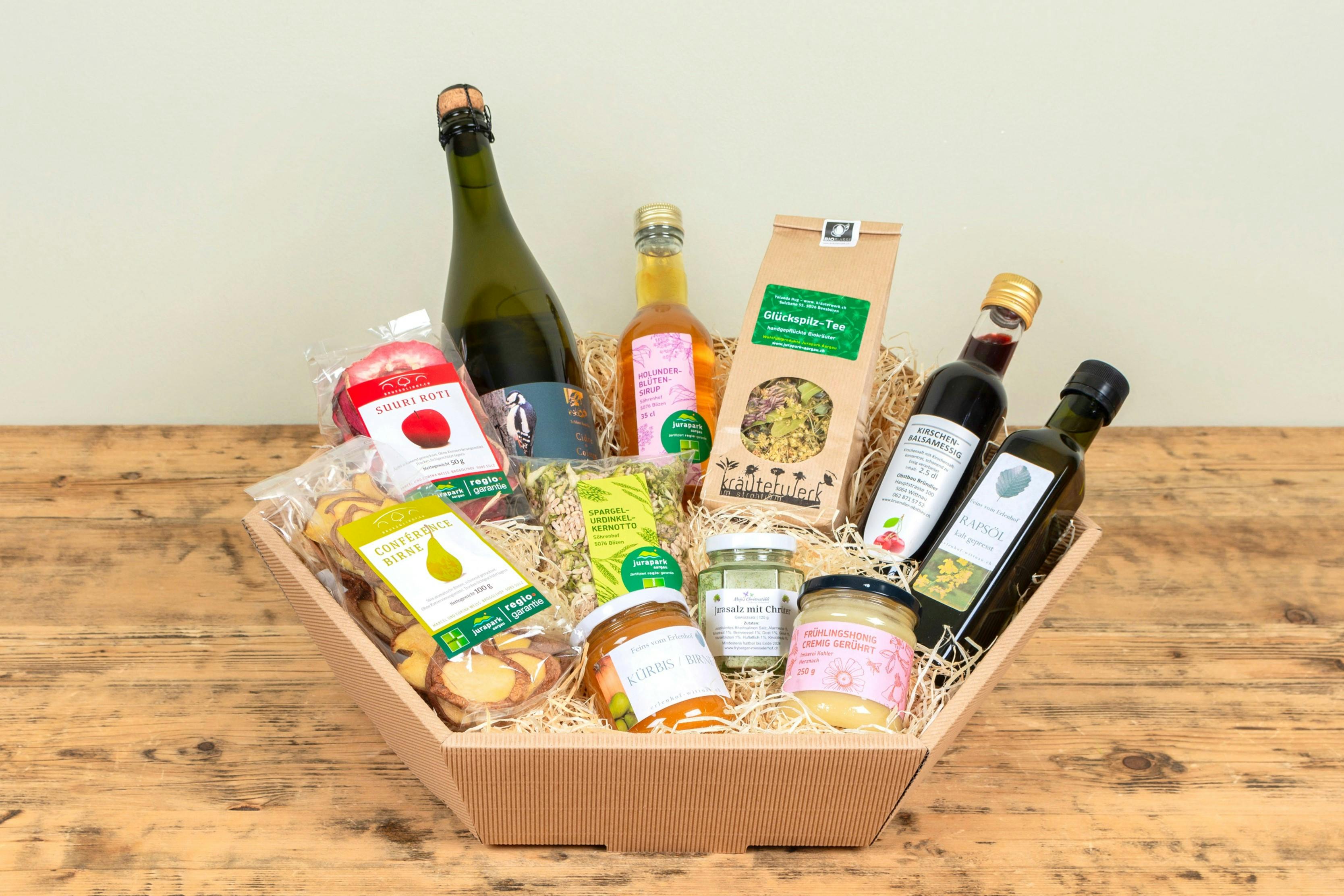 Geschenkkorb "Genial regional" mit Cidre (nur auf Abholung)