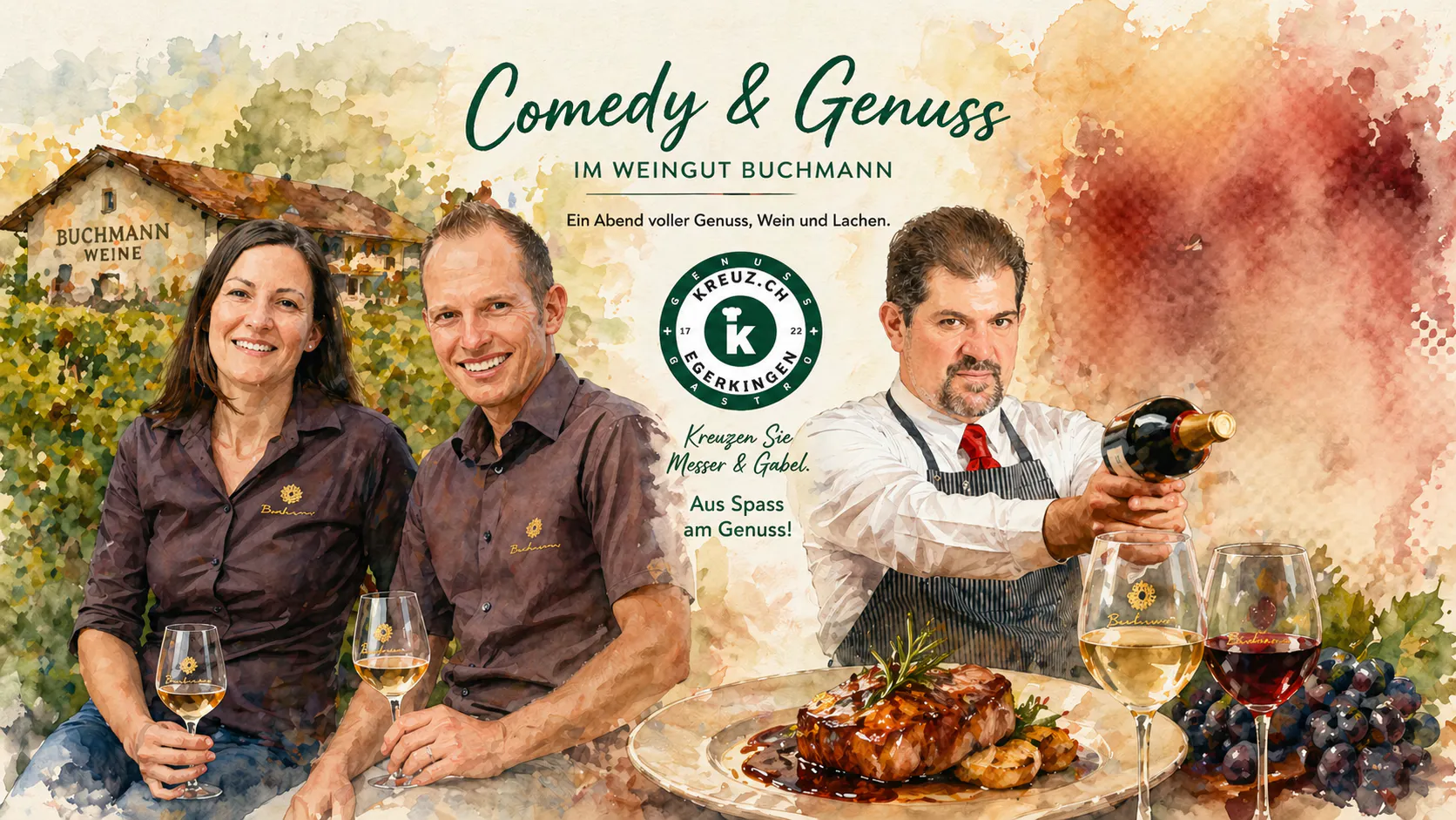 Comedy & Genuss im Weingut Buchmann in Wittnau