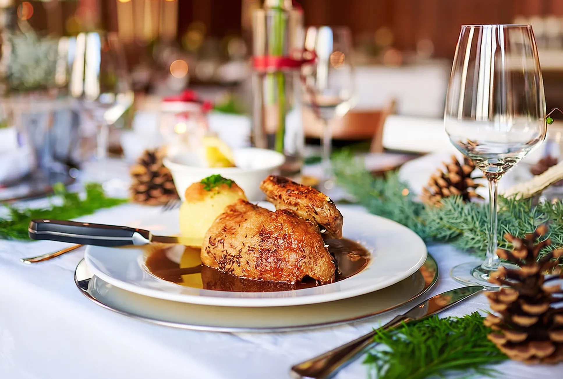 Weihnachts-Entenessen