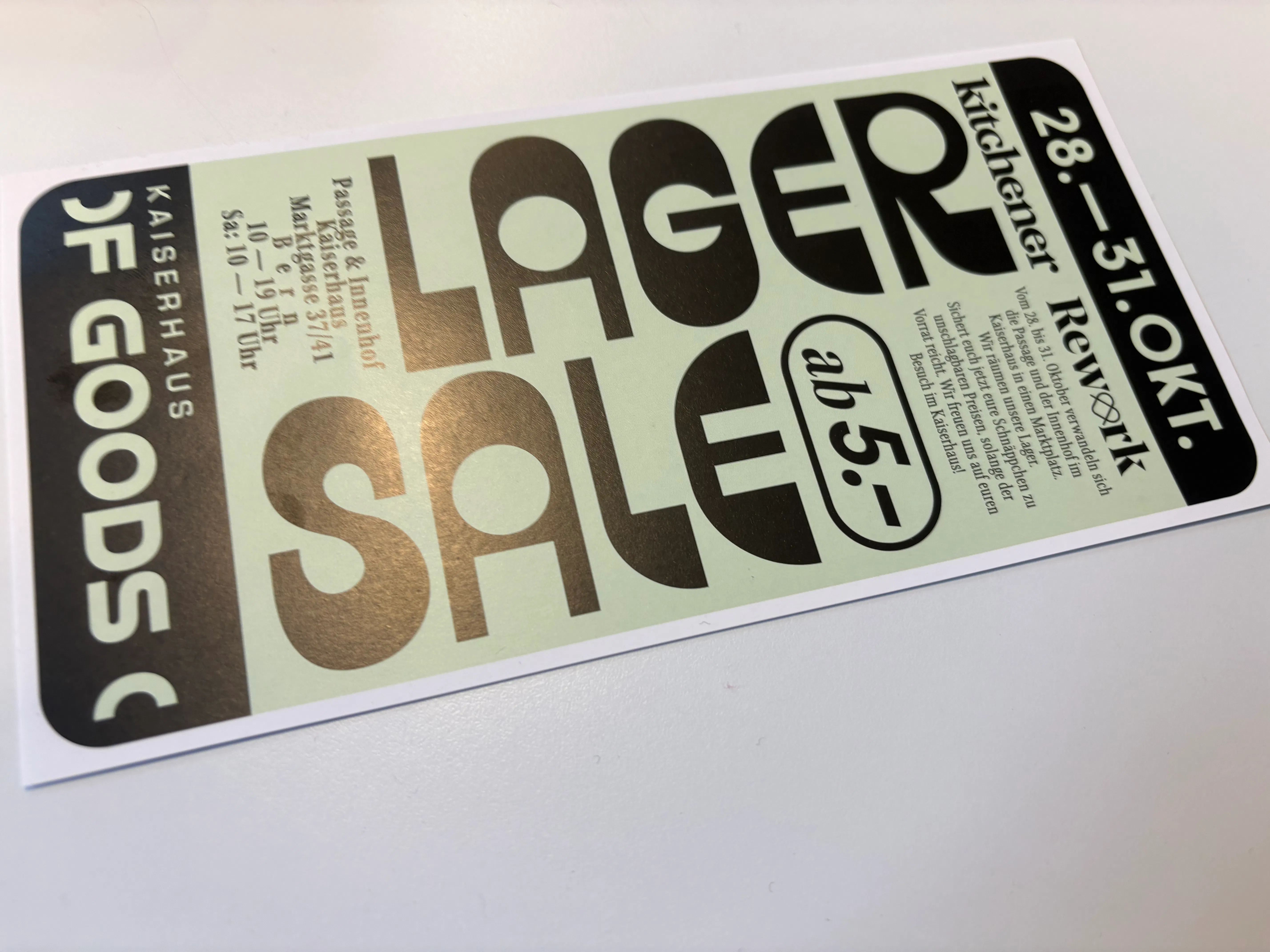 LAGER SALE – von Kitchener und Rework
